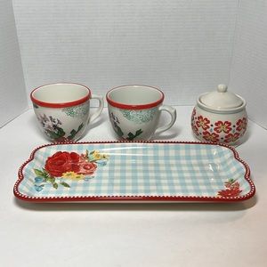 The Pioneer Woman Sweet Rose Platter Tray and Mug set